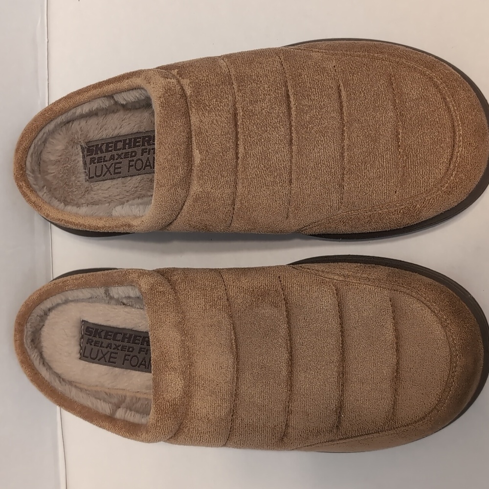 Skechers Men's Size 8 Murette Garvanza Tan Clog Slippers New W/Box